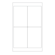 Nevs 4" x 6" Laser Sheet Labels White LL-6-4